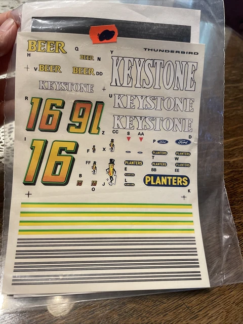 Nascar Decal #16 Keystone Beer 1992/1993 Ford Thunderbird Wally Dallenbach
