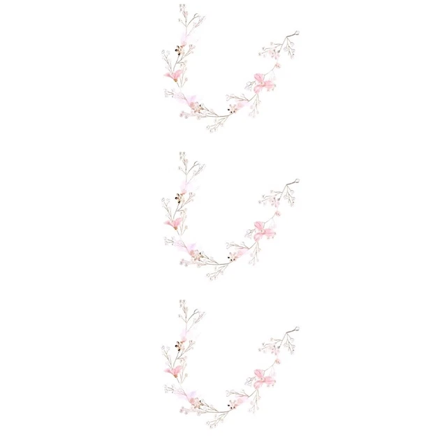3 pz Fascia damigella d'onore bambini accessori per capelli ragazze fiore perla matrimonio