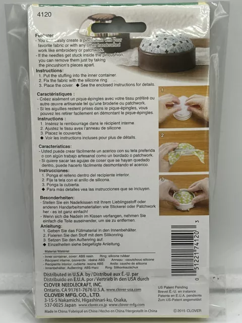 Clover  Brown Create A Pincushion Kit  #4120 - NIP 2