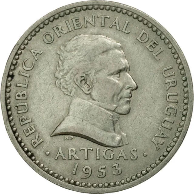 [#533542] Monnaie, Uruguay, 10 Centesimos, 1953, Santiago, TTB, Copper-nickel, K