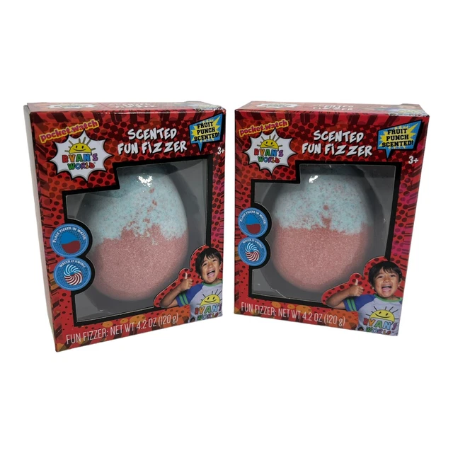 Lote de 2 patrones de remolino Ryans World Bath Bomb en forma de huevo con aroma a edredón