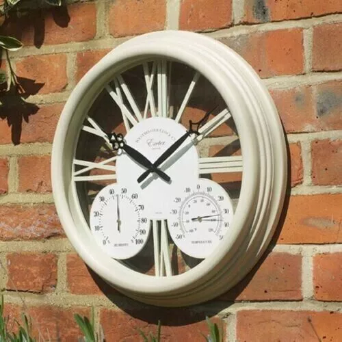 Wall Clock Numeral Open Face Weatherproof Outdoor Indoor Decorative Ornament