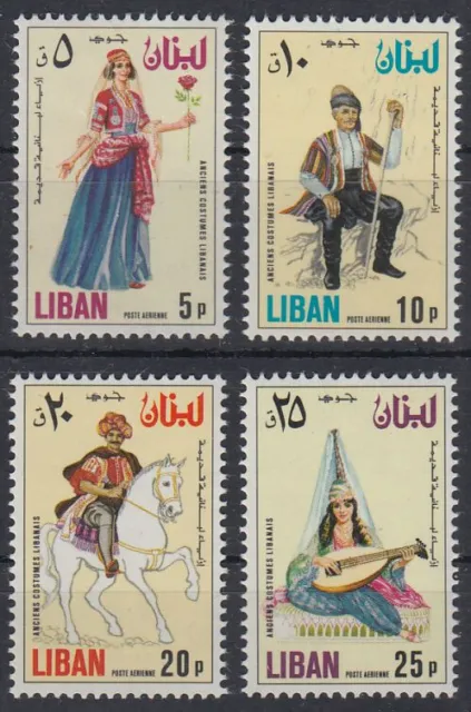 Liban Lebanon 1973 **/MNH (toning) Mi.1171/74 Costumes [sz0235]