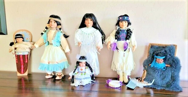 Lot of 6 DOLLS Southwestern Porcelain Collector's Princess Kingstate