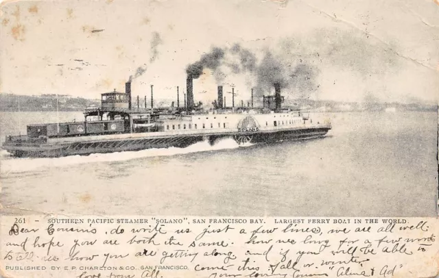 Southern Pacific Streamer Solano San Francisco Bay California Ferry