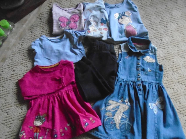 Job Lot Of Little Girl's Clothing By Next, Tu, Mini Club, George Age 3-4 Years