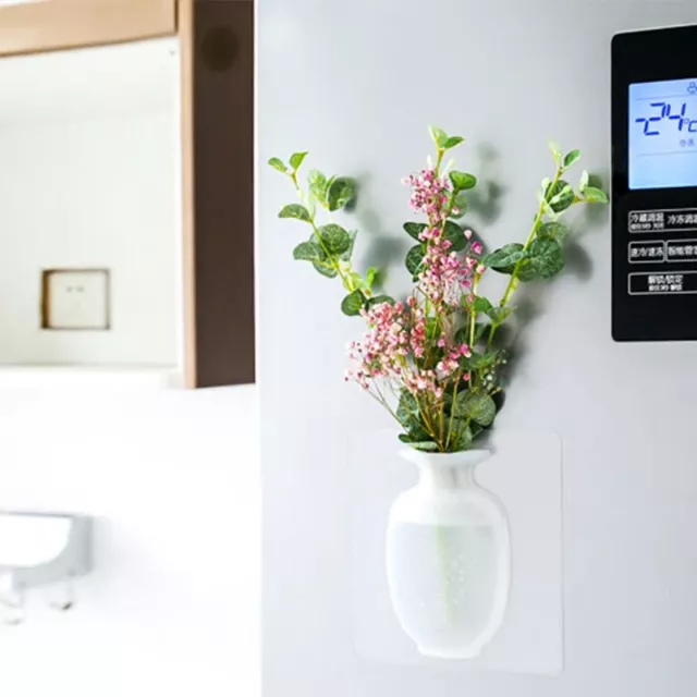 Vaso Fiori Silicone Da Parete Finestra Vetro Frigorifero Casa Ufficio Piante