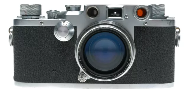 Leica IIIc Shark Skin camera with Summitar f=5cm 1:2 RF vintage lens