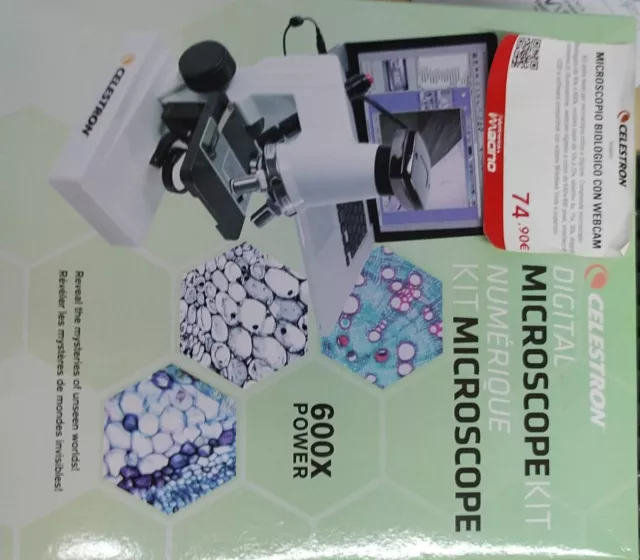 microscopio biologico con webcam