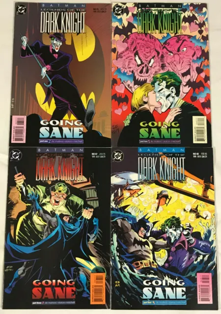 Batman Legends Of The Dark Knight#65-68 Vf/Nm Lot 1994 'Going Sane' Dc Comics