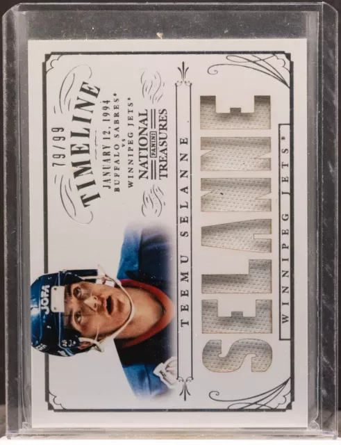 TEEMU SELANNE 2013 National Treasures Timeline Game Used Jersey Patch 79/99