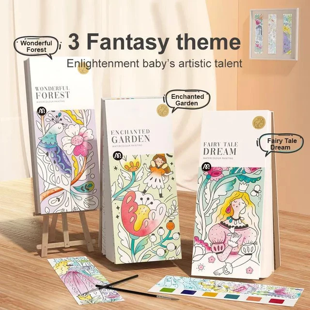 COLORING BOOK MAGIC Water Drawing Painting Sensory Kids Early Education