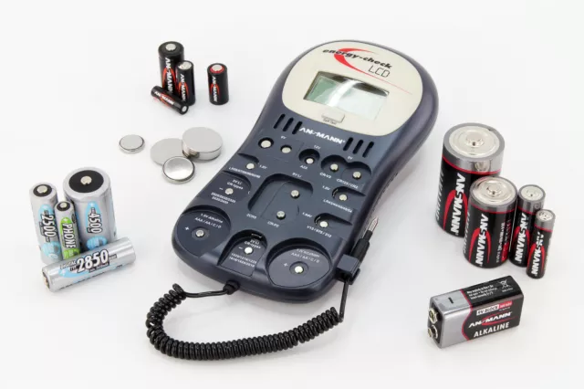 ANSMANN Testgerät Energy Check LCD Akku Knopfzelle Batterie Tester 4000392 2