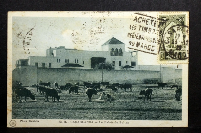 Maroc  cpa  CASABLANCA LE PALAIS DU SULTAN AUX HABOUS    CAS36