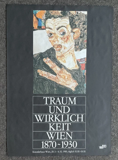 Egon Schiele Poster, Traum und Wirklichkeit, Galerie Ausstellung Wien 1985