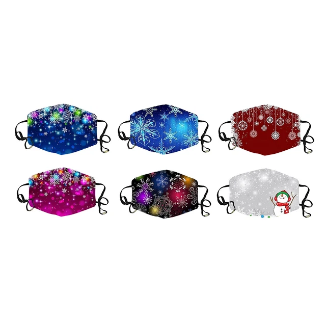 Motif de noël Visage Masque Unisexe Sangle Réglable pour Enfants Adultes