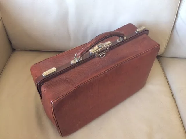 Antike Reisetasche Gladestone Arzttasche Leder Original