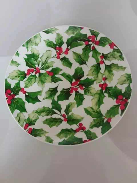 Set of 4 Robert Stanley 8" Salad / Dessert Plates Holly Design
