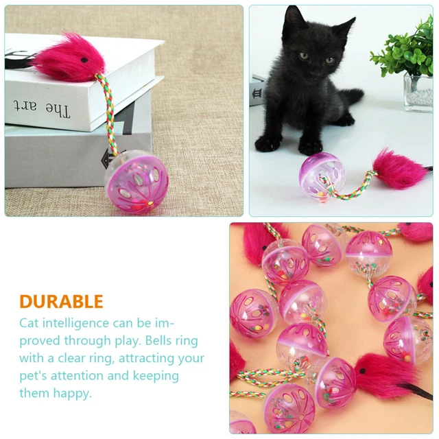 3 Pcs Cat Balls Bell Cat Toy Indoor Cat Toys Shinx Plush Portable 3