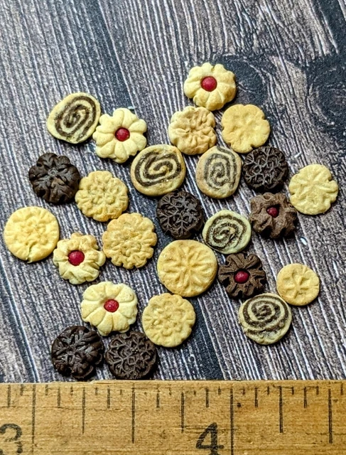 Dollhouse Miniature 1:12 Handmade Mini Mix 25 Cookies