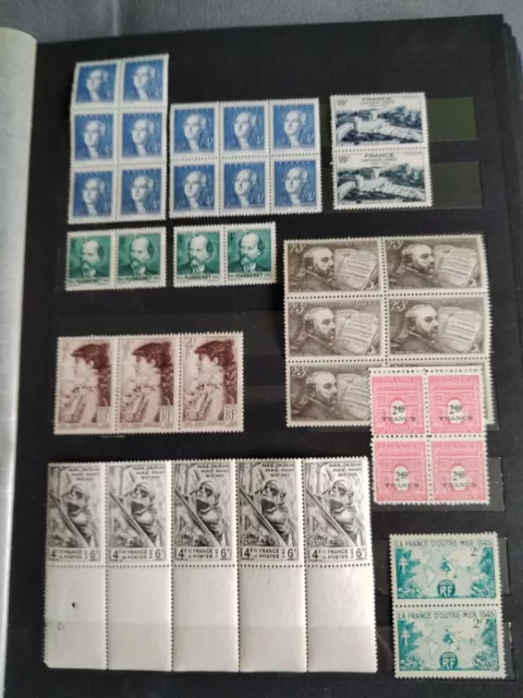 Lot + 120 Timbres Neufs En Bandes De 2-4-6... Tres Beau Lot - Bonne Cote