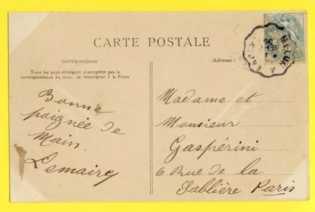 cpa 91 BRUNOY in 1905 L'YERRES near the PONT de SOULINS Pêcheur GASPERINI, PARIS 2