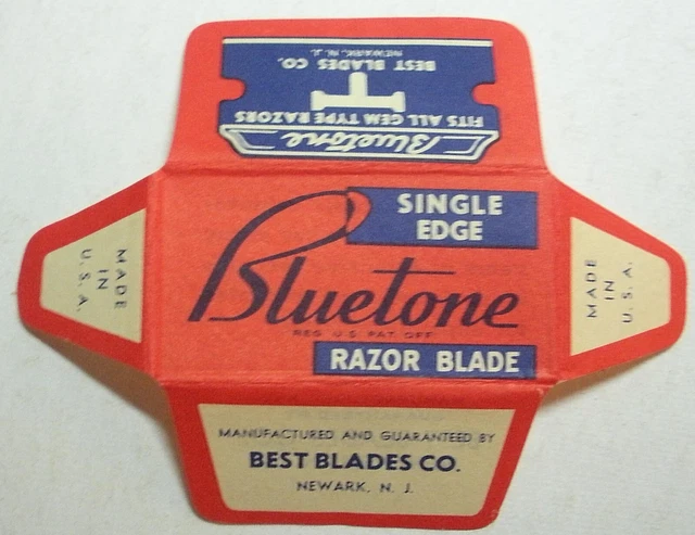 Vintage Razor Blade BLUETONE SINGLE EDGE One Wrapped Blade RARE