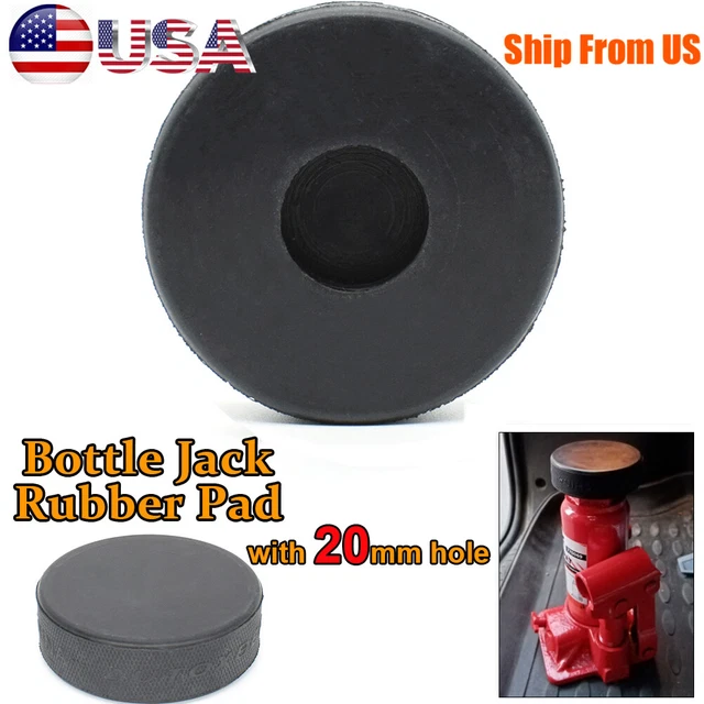 2CM HYDRAULIC BOTTLE Jack Slotted Adapter Pad Rubber Protection Hole On