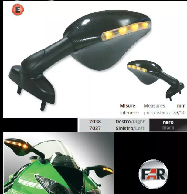 Specchietti specchi con frecce fairing universali moto