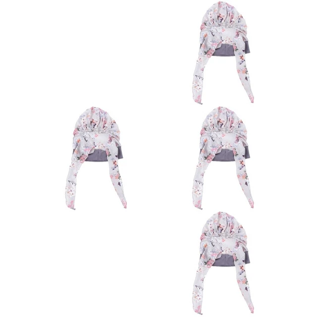 4 Pc Silk Chemotherapy Hood Woman Simulation Fabric