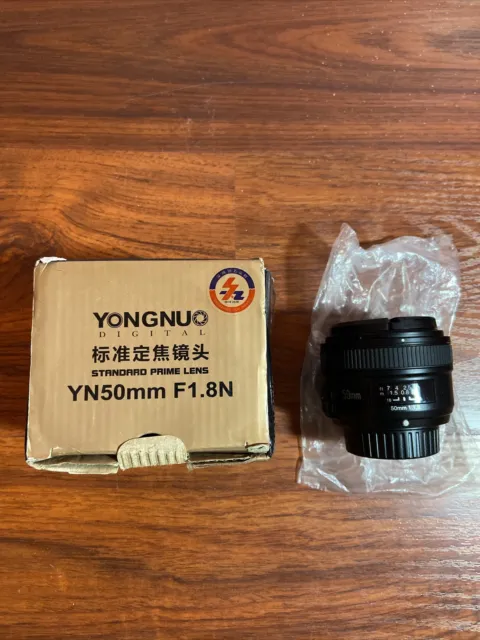 Lente de enfoque automático Yongnuo 50 mm f/1,8 para montaje Nikon F