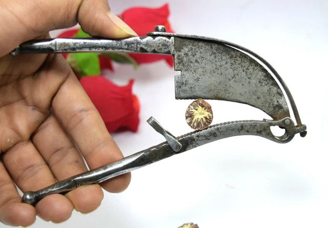 Peacock Figural Antique Iron Areca / Betel Nut Cutter Rare Collective i12-236