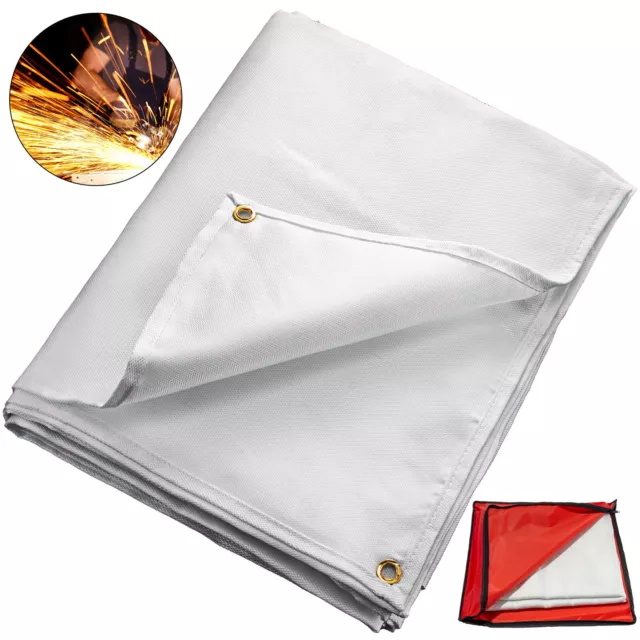 VEVOR Welding Blanket Fiberglass Blanket 10 x 10 FT Fire Retardant Blanket White