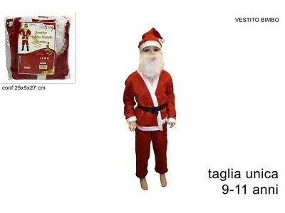 Due Esse Vestito Babbo Natale Bimbo Tg 9-11 Anni  Hy19025
