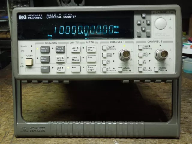 HP 53131A Universal Frequency Counter, 225MHz, upgraded Time Base new display