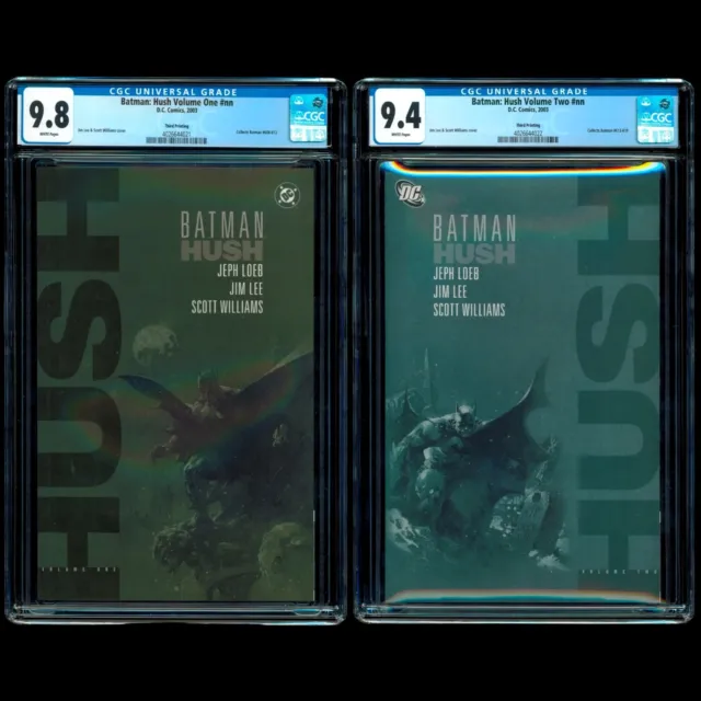 Batman Hush Volume 1 & 2 CGC 9.8 And 9.4 Jim Lee (Collects #608 - 619) RARE