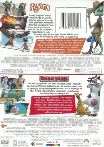 RANGO / BARNYARD [New DVD] Gift Set, Repackaged $29.60 - PicClick AU