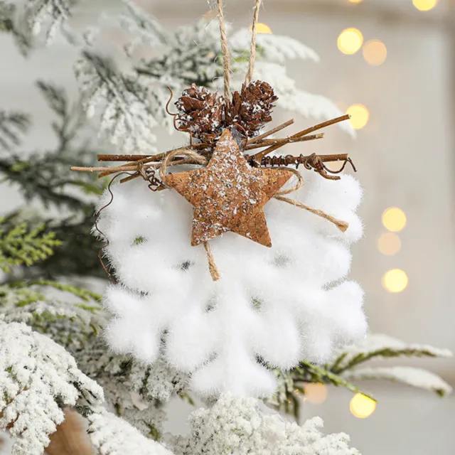 Christmas Decoration Pendant Foam Ball White Snowflake Water Drop Bell Sticky
