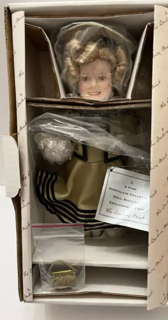 Porcelain Doll Shirley Temple Wee Willie Winkie Movie Classics Danbury Mint COA