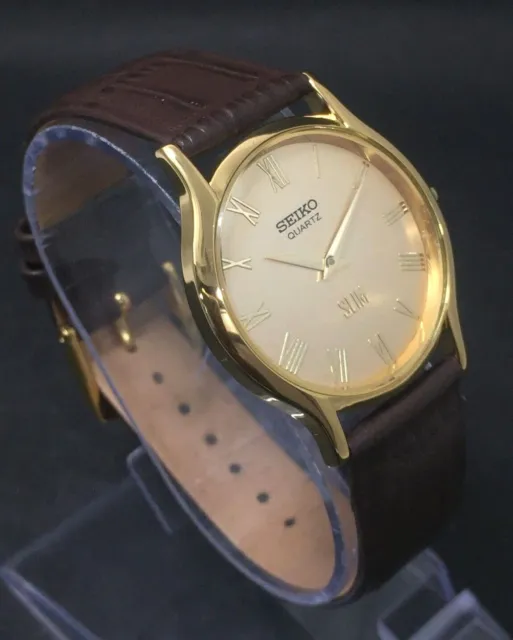 Gold Plated Beautiful Vintage Seiko Slim Quartz Refurbished Japanese Wrist Watch