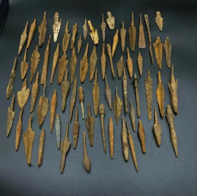 Near Eastern 65 Roman Antique War Swords Old Arrows Head Spears Iron Age Lot