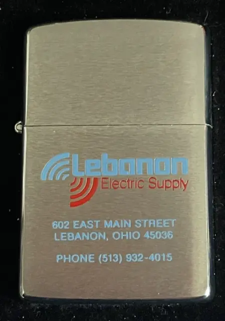 Vintage 1981 Zippo Lighter 'Lebanon Electric Supply, Ohio' , Nos & Boxed