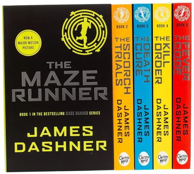 Maze Runner 4 Book Lot Scorch Trials Death Cure Kill Order PB Movie Edition