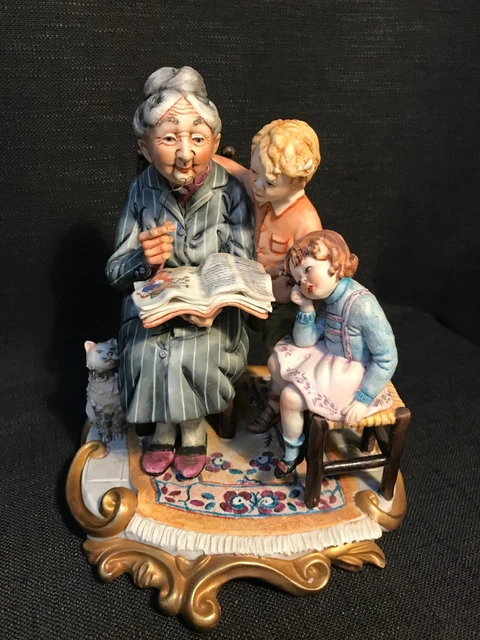 CAPODIMONTE PORCELAIN FIGURINE Ornament Of Grandmother