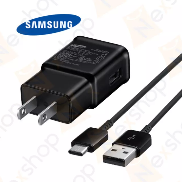 Original Samsung Galaxy S8 S9 Plus Note 8+ Fast Wall Charger & USB Type-C Cable