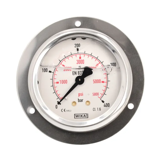 Wika 30479304 pressure gauge with rear connection G 1/4"; 0-400 bar; 63mm...