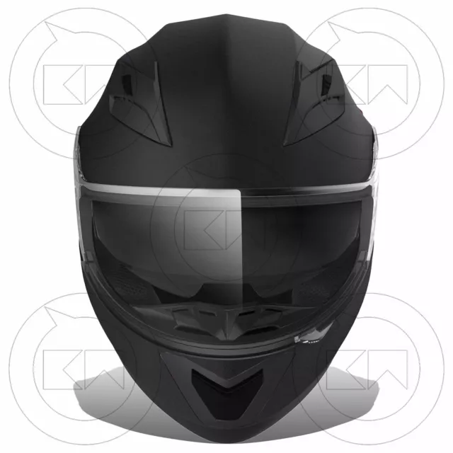 Casco Modulare Motocubo Nero Opaco Matto Doppia Visiera Omologato Moto Scooter 3