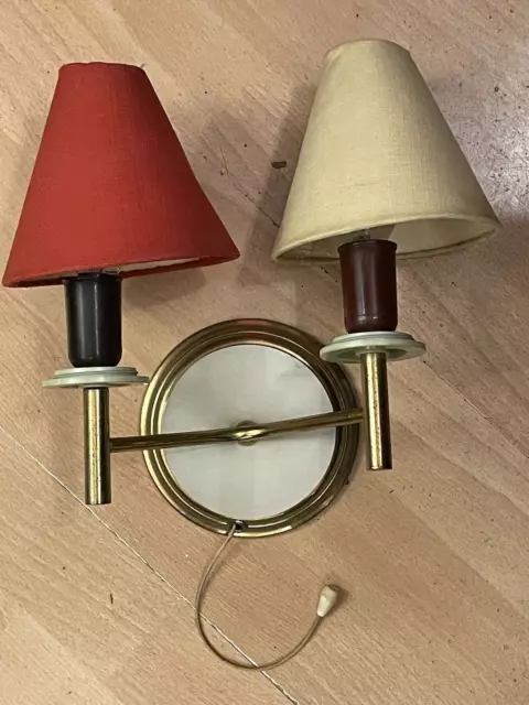 50er/60er Wandlampe Leuchte Sputnik Messing Tütenlampe lamp Vintage Rockabilly !