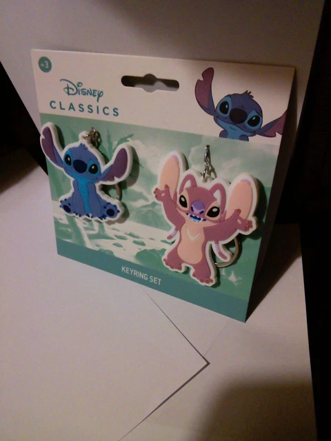 DISNEY CLASSICS LILO And Stitch Angel & Stitch Rubber Keyring Set ...