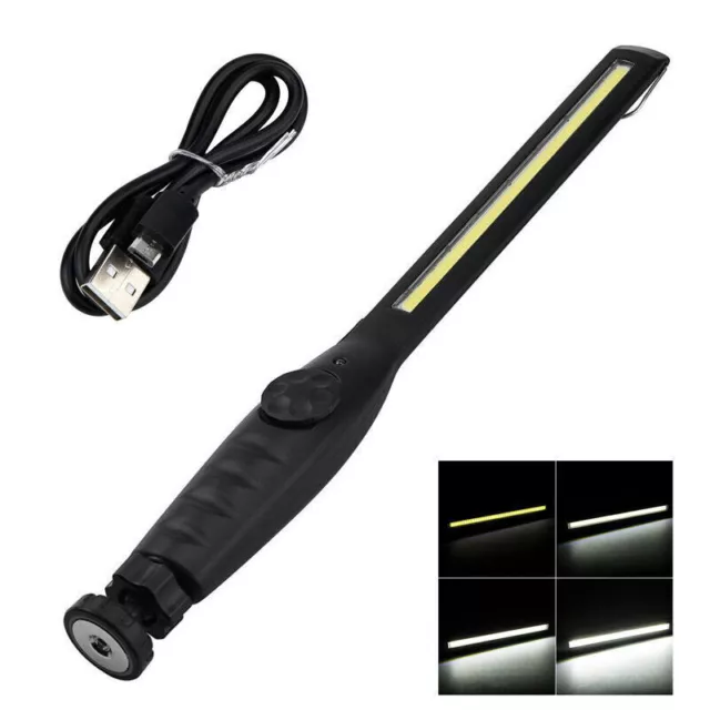 COB LED Work Light Car Mechanic USB Rechargeable Flashlight Torch Emergency Lamp